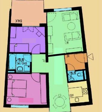 Foto - 3 Zimmer Dachgeschoßwohnung zur Miete in Pirna