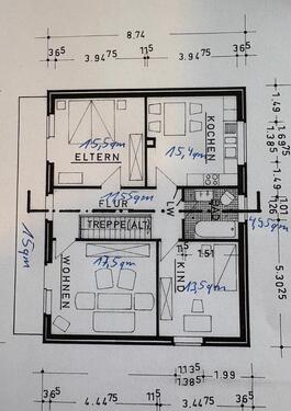 Foto - 85qm Wohnung im Doppelhaus mit Balkon