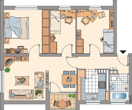 Foto - 3 Zimmer Etagenwohnung zur Miete in Eschweiler