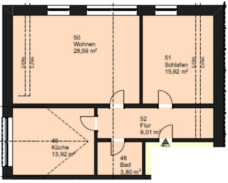 Foto - Geräumige, zentrale 2 Zimmer Wohnung in Bissendorf 520€ (kalt)