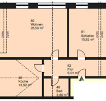 Geräumige, zentrale 2 Zimmer Wohnung in Bissendorf 520€ (kalt)