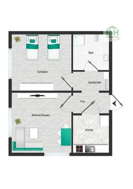 Foto - Etagenwohnung in Bitterfeld-Wolfen zur Miete