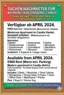 Foto - Furnished Apartment for Rent in Regensburg - Candis District