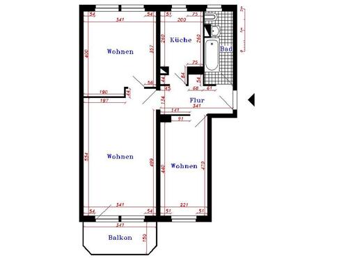Foto - 2.5 Zimmer Etagenwohnung zur Miete in Thale