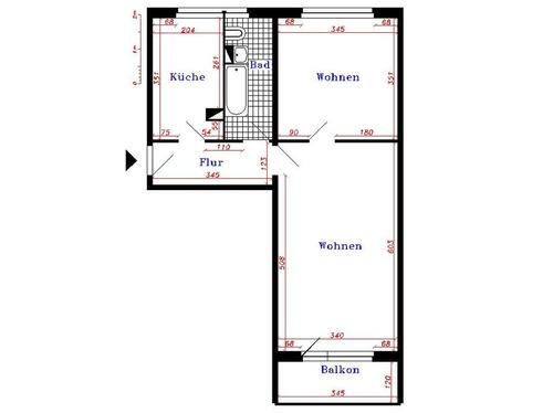 Foto - 2 Zimmer Etagenwohnung zur Miete in Thale