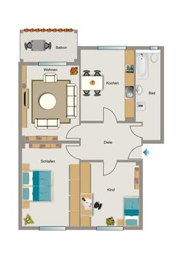 Foto - 3 Zimmer Etagenwohnung zur Miete in Herne