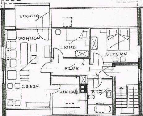 Foto - Schöne DG-Whg (70qm, 3 Zi) in Willebadessen (Kernstadt)