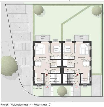 Foto - Erdgeschosswohnung - 975,00 EUR Kaltmiete,