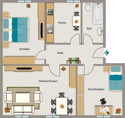 Foto - Etagenwohnung in Duisburg