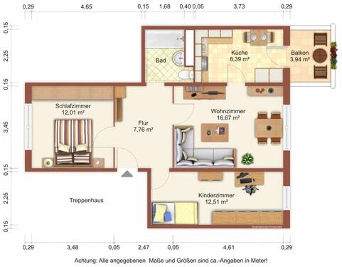 Foto - 3 Zimmer Etagenwohnung in Greifswald