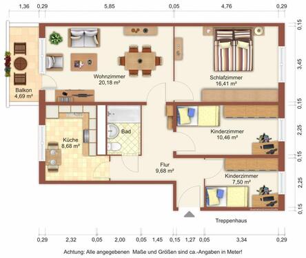Foto - 4 Zimmer Etagenwohnung zur Miete in Gützkow
