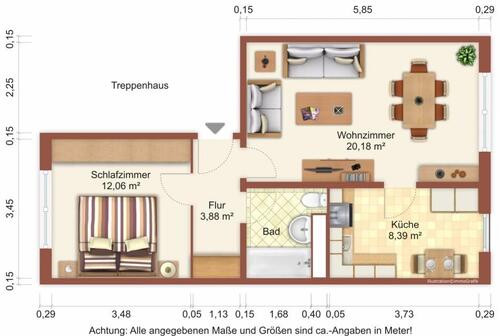 Foto - 2 Zimmer Etagenwohnung zur Miete in Greifswald