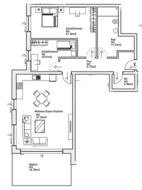 Foto - 3 Zimmer Etagenwohnung zur Miete in Hessisch Lichtenau