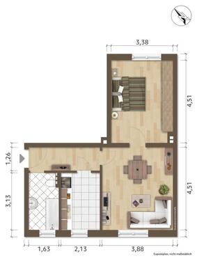 Foto - 2 Zimmer Etagenwohnung zur Miete in Hoyerswerda