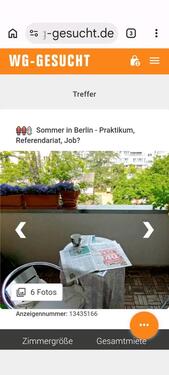 Foto - Zwischenmiete: WG - Zimmer Juli - September