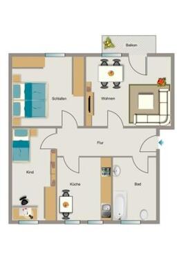 Foto - Etagenwohnung zur Miete in Duisburg
