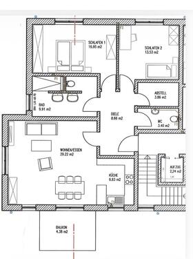 Foto - 3 Zimmer Etagenwohnung zur Miete in Salmtal