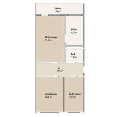 Foto - 3 Zimmer Etagenwohnung zur Miete in Gera