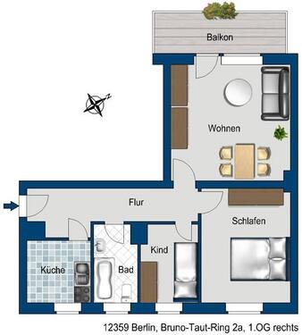 Foto - Etagenwohnung zur Miete in Berlin