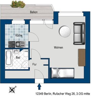 Foto - Etagenwohnung zur Miete in Berlin