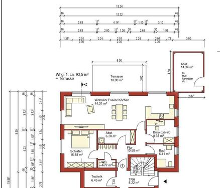 Foto - 4 Zimmer Erdgeschoßwohnung in Schüttorf