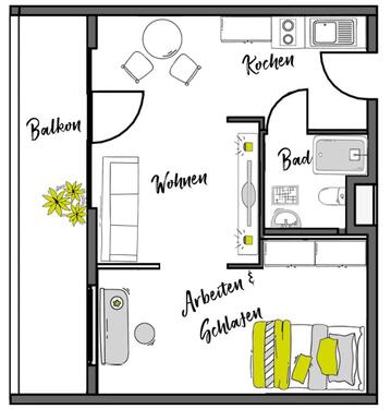 Foto - Vollmöblierte Penthouse-Apartments im 'i Live Wohnen am Felsen' -