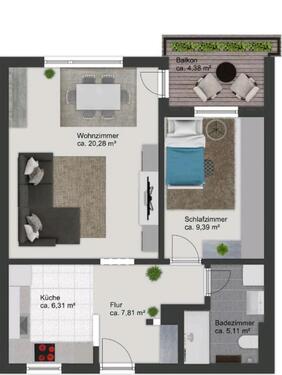 Foto - Provisionsfreie 2-Zimmer Eigentumswohnung