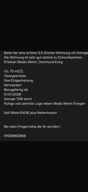 Foto - Mietwohnung Eving - 640,00 EUR Kaltmiete,