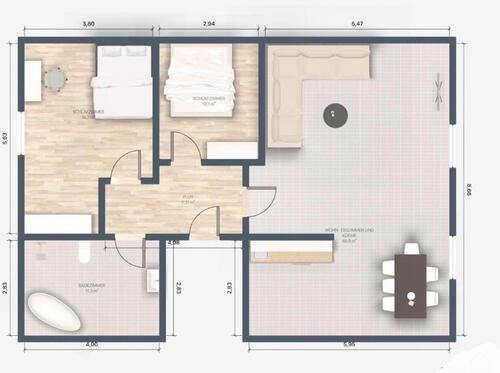 Foto - Dachgeschosswohnung in Theilheim