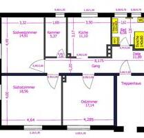 modernisierte 3,5-Zimmer-Wohn. Bayreuth Gartenstadt Hochparterre