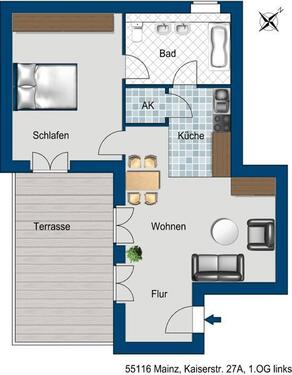 Foto - 2 Zimmer Etagenwohnung zur Miete in Mainz