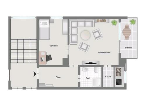 Foto - 2-Zi. ETW , 43 qm mit Balkon, sofort verfügbar