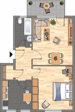 Foto - 2.5 Zimmer Etagenwohnung zur Miete in Duisburg