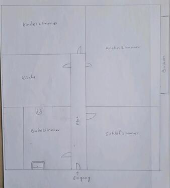 Foto - 3 Zimmer wohnung - 650,00 EUR Kaltmiete, ca.  61,00 m²