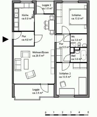 Foto - 3 Zimmer Etagenwohnung in Laatzen