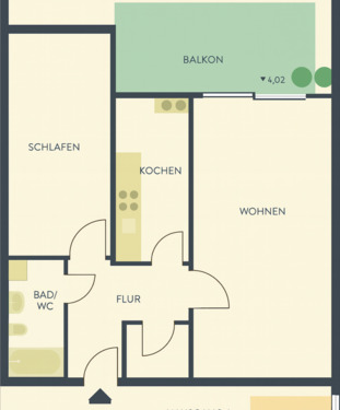 Foto - 2 Zimmer Etagenwohnung in Chemnitz