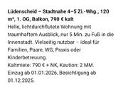 Foto - 120m2 Wohnung ab 01.01.2026 - 790,00 EUR Kaltmiete,