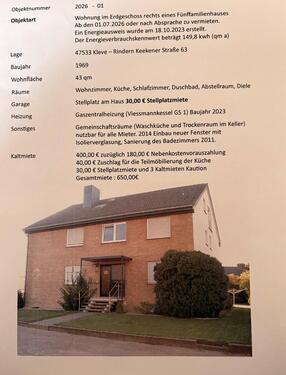 Foto - Wohnung in 47533 Kleve - Rindern