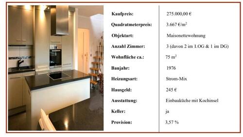 Foto - 3 Zimmer Maisonettenwohnung zum Kaufen in Essen