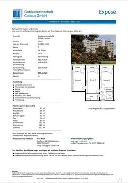 Foto - Etagenwohnung in Cottbus zur Miete