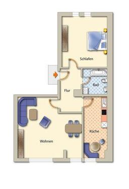 Foto - 2 Zimmer Etagenwohnung zur Miete in Freiberg