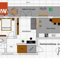 2-Raum-Wohnung mit Balkon und Gartennutzung - FREI ab März 2026 - Ebersbach