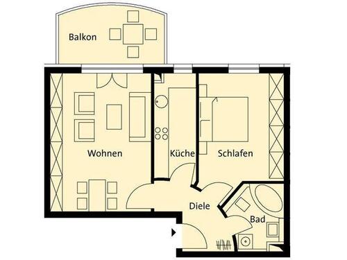 Foto - 2 Zimmer Etagenwohnung in Nürnberg