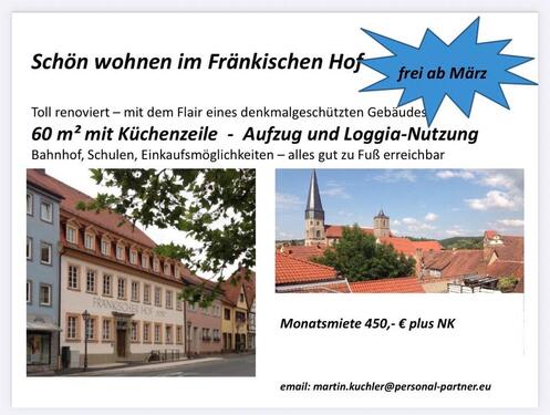 Foto - Toll renovierte Wohnung zur Miete in Münnerstadt