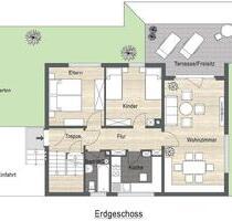 3-Zimmer-EG-Wohnung mit Terrasse, Garten & Garage in Neckarsulm