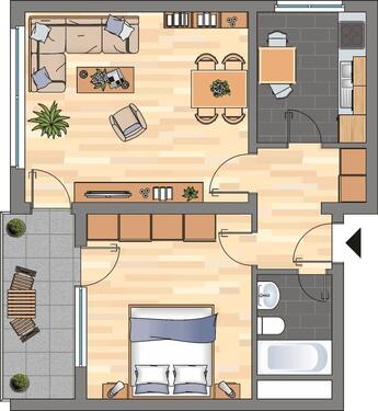 Foto - 2 Zimmer Erdgeschoßwohnung zur Miete in Bremen