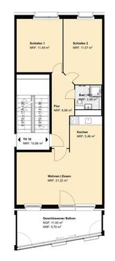Foto - 3 Zimmer Etagenwohnung zur Miete in Nordhausen