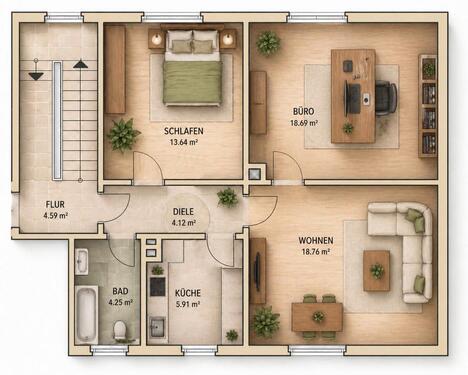 Foto - 3 Zimmer Etagenwohnung zur Miete in Geseke