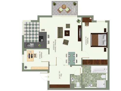 Foto - 3 Zimmer Erdgeschoßwohnung in Bad Segeberg
