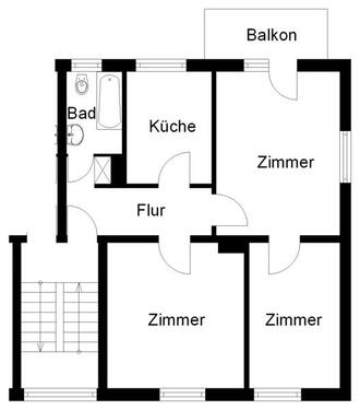 Foto - 3 Zimmer Erdgeschoßwohnung zur Miete in Osnabrück